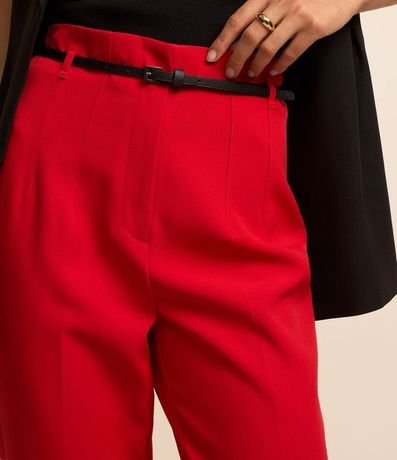 Pantalón Carrot en Sastrería con Cinturón en Pu 4
