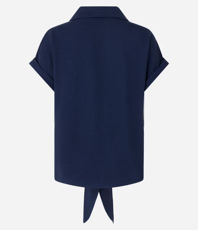 Blusa en Viscosa con Abotonado y Lazo en la Parte Baja 7