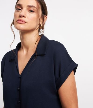 Blusa en Viscosa con Abotonado y Lazo en la Parte Baja 3