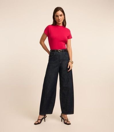 Blusa en Punto con Cuello Alto 2