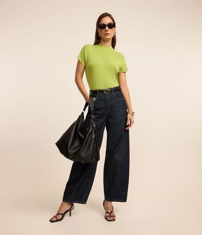 Blusa en Punto con Cuello Alto 3