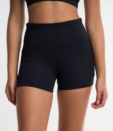 Bermuda Deportiva en Poliamida con Cintura Plegada con Textura 2