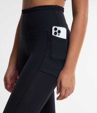 Pantalón Legging Deportivo en Poliamida con Cintura Texturizado 4