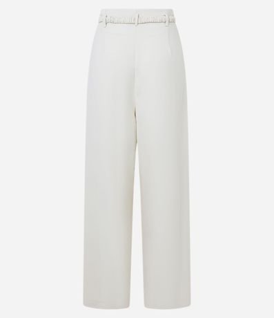 Pantalón Wide Leg Sastrería con Cinturón de Hebilla Diferenciada 6