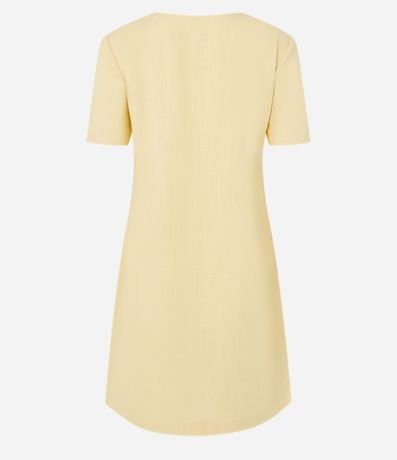 Vestido T-shirt en Viscolino con Bolsillos Laterales 6