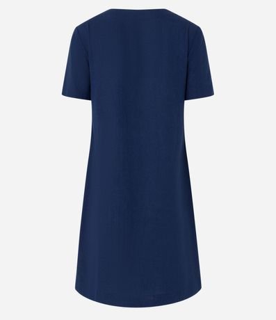 Vestido T-shirt en Viscolino con Bolsillos Laterales 6