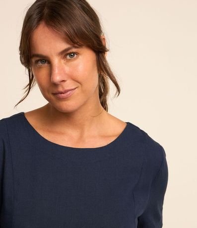 Vestido T-shirt en Viscolino con Bolsillos Laterales 4