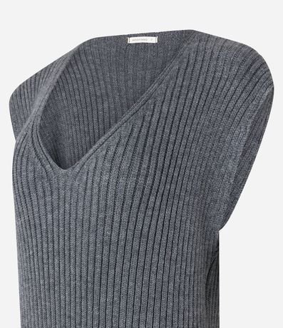 Vestido Midi en Punto con Aberturas Laterales y Textura Acanalada 7