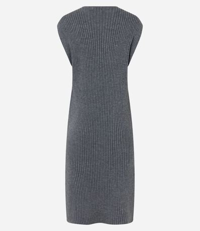 Vestido Midi en Punto con Aberturas Laterales y Textura Acanalada 8