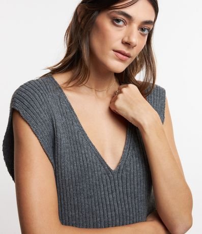 Vestido Midi en Punto con Aberturas Laterales y Textura Acanalada 5