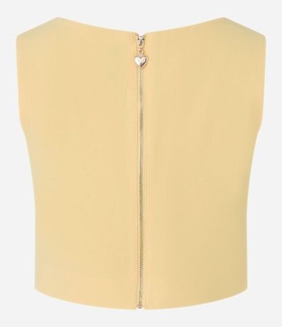 Blusa Cropped en Crepé con Breteles Anchos 6