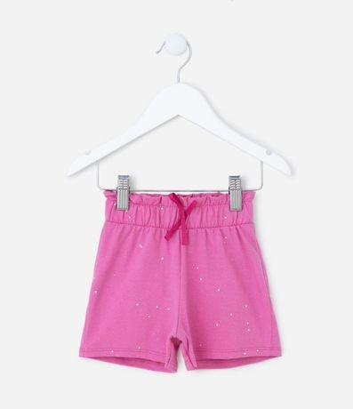 Short Clochard Infantil en Algodón con Brillo - Talle 1 a 5 años