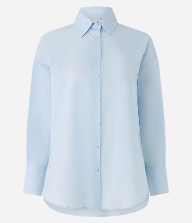 Camisa Oversized Manga Larga en Voile con Puño Largo 6