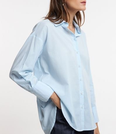 Camisa Oversized Manga Larga en Voile con Puño Largo 4