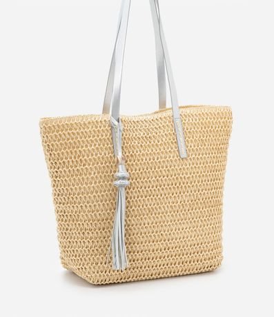 Bolso de Playa con Correa en PU y Detalle de Borla 2