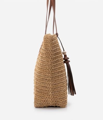 Bolso de Playa con Correa en PU y Detalle de Borla 3