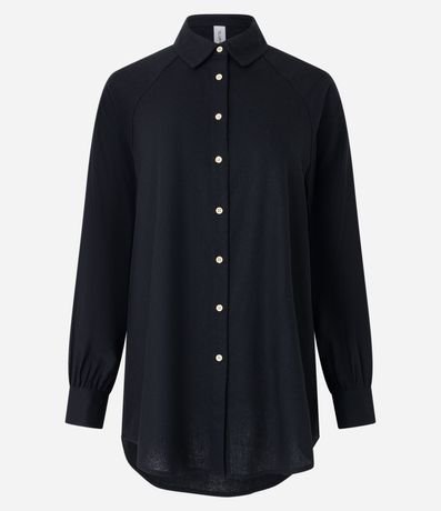 Camisa Alargada en Viscolino con Sisa Desplazada 4