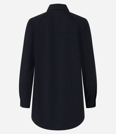 Camisa Alargada en Viscolino con Sisa Desplazada 5