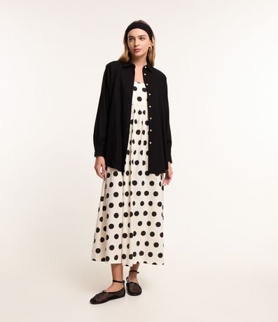 Camisa Alargada en Viscolino con Sisa Desplazada 2