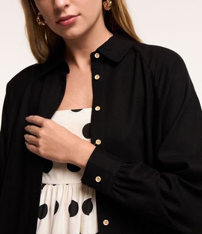 Camisa Alargada en Viscolino con Sisa Desplazada 3