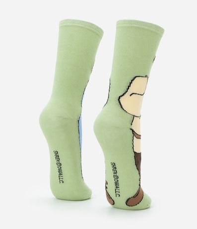 Media Caña Larga en Algodón con Estampa Shrek & Fiona 3