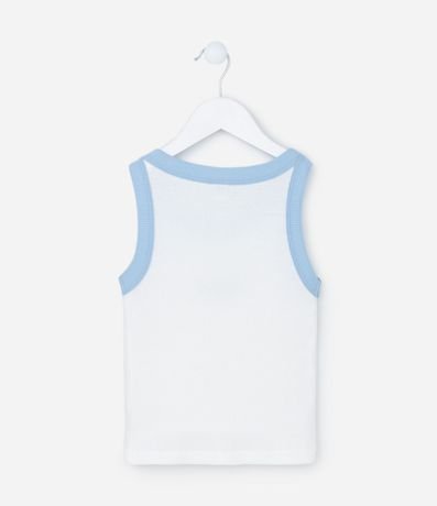 Musculosa Infantil Acanalada con Bordado Stitch en el Pecho - Talle 5 a 14 años 2