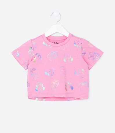 Remera Corta Infantil con Estampa Minnie - Talle 1 a 5 años