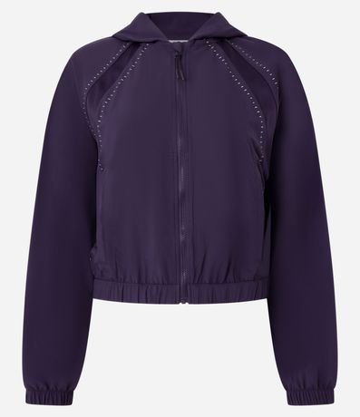 Campera Deportiva Cropped con Detalle Reflectante 8