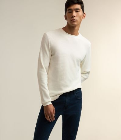 Pantalón Slim Básico en Jeans con Trabillas en la Cintura 2