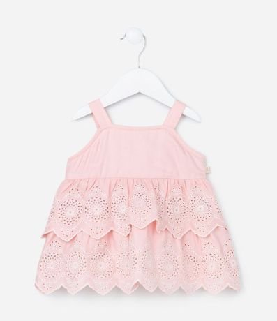 Conjunto Infantil con Volado y Bordado - Talle 0 a 18 meses 2