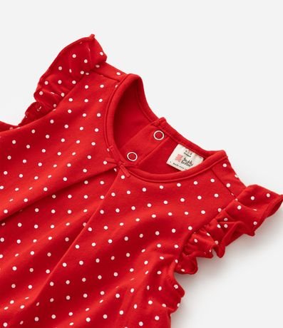 Vestido Body Infantil de Lunares con Bordado de Cerezas - Talle 0 a 18 meses 6