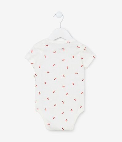 Body Infantil en Rib con Estampa de Cerezas - Talle 0 a 18 meses 2