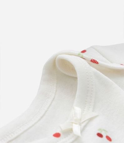Body Infantil en Rib con Estampa de Cerezas - Talle 0 a 18 meses 4