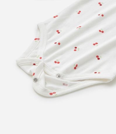 Body Infantil en Rib con Estampa de Cerezas - Talle 0 a 18 meses 5