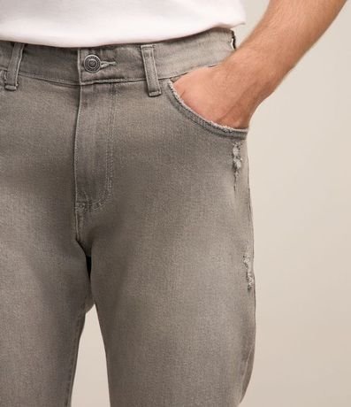 Pantalón Slim en Jeans con Deshilachados 4