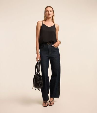 Blusa en Crepé con Breteles Finos y Escote V 2