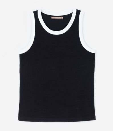 Musculosa en Rib con Acabado Contrastante Curve & Size 5