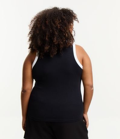 Musculosa en Rib con Acabado Contrastante Curve & Size 4