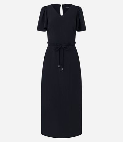 Vestido Evasê Midi con Efecto Airflow y Lazo 7