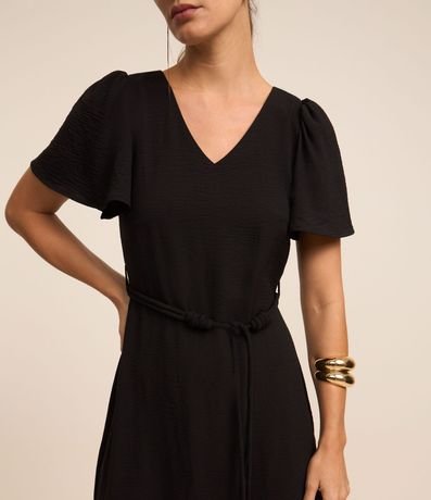 Vestido Evasê Midi con Efecto Airflow y Lazo 3