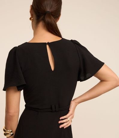 Vestido Evasê Midi con Efecto Airflow y Lazo 4