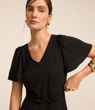 Vestido Evasê Midi con Efecto Airflow y Lazo 5