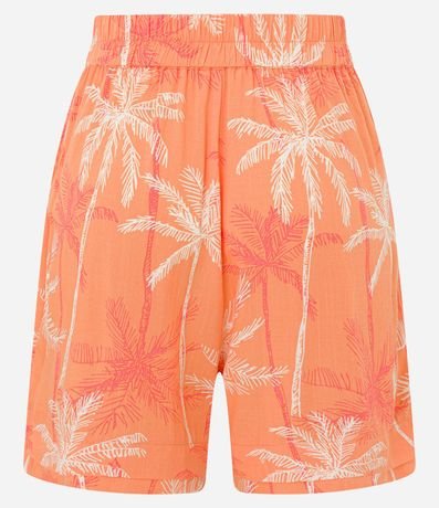 Short Cintura Alta en Viscosa con Cocoteros Estampados 7