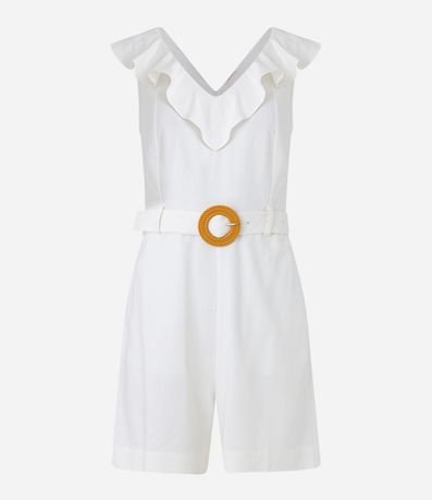 Enterito Sin Manga en Viscolino con Volados y Cinturón 6