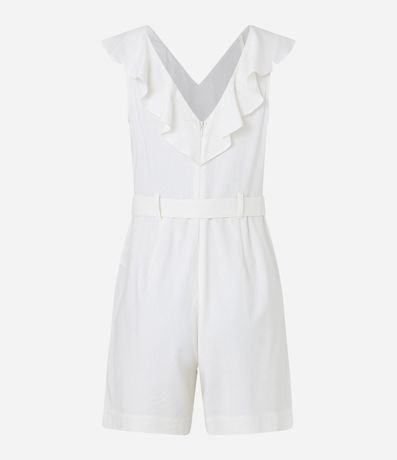 Enterito Sin Manga en Viscolino con Volados y Cinturón 7