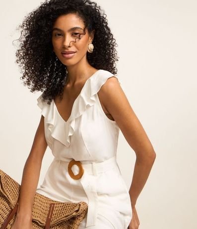 Enterito Sin Manga en Viscolino con Volados y Cinturón 5