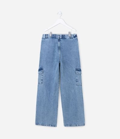 Pantalón Cargo en Jeans con Bolsillo Lateral - Talle 5 a 14 años 2