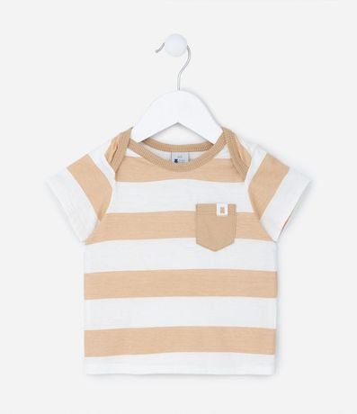 Conjunto Infantil con Estampa Rayada y Bolsillo Contrastante - Talle 0 a 18 meses 2
