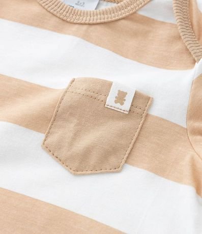 Conjunto Infantil con Estampa Rayada y Bolsillo Contrastante - Talle 0 a 18 meses 3