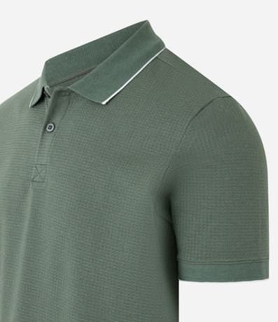 Polo en Algodón con Textura Waffle 7